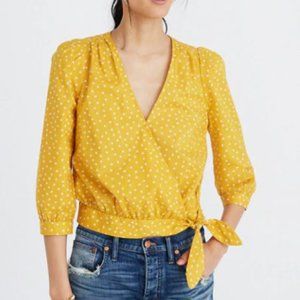 Madewell wrap top in star scatter